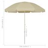 vidaXL Strandparasol 240 cm zandgeel