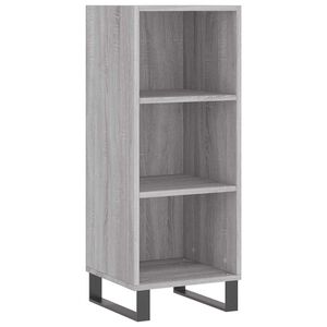 vidaXL Dressoir 34,5x32,5x90 cm bewerkt hout grijs sonoma eikenkleurig