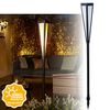 Luxform Tuinfakkellamp Wehmouth solar LED zwart en wit