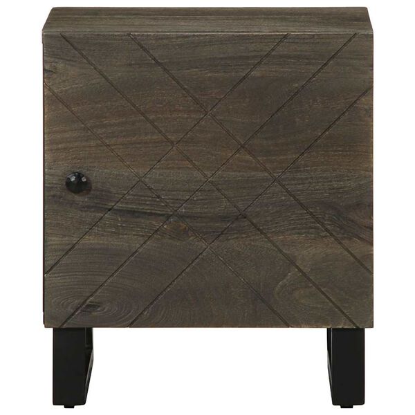 vidaXL Nachtkastjes 2 st 40x33x46 cm massief mangohout zwart