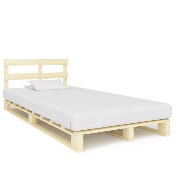 vidaXL Bedframe pallet massief grenenhout 120x200 cm