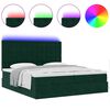 vidaXL Ottoman bed met matrassen en LED's 160x200cm fluweel