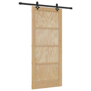 vidaXL Schuifdeur ORKDAL Naturel 86 x 198,5 cm Massief grenenhout