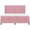 vidaXL Boxspringbed met matras Roze 180 x 200 cm Fluweel