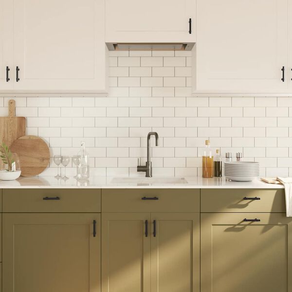 vidaXL Handvatten 10 st 64 mm roestvrij staal zwart