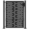vidaXL Tuinpoort met slot Zwart 110 x 155 cm Gepoedercoat staal