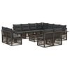 vidaXL Tuinbankenset 12 st Grijs poly rattan