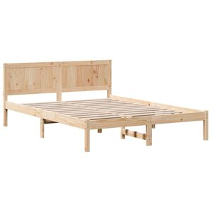 vidaXL Bedframe Bruin 140 x 200 cm Massief grenenhout