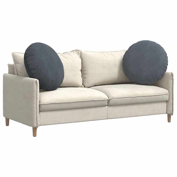 vidaXL Zitkussens 2 stuks Donkergrijs Ø 40 x 13 cm Fluweel