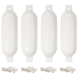 vidaXL Bootstootkussens 4 st &Oslash; 14x50 cm PVC wit
