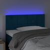 vidaXL Hoofdbord LED 80x5x78/88 cm fluweel donkerblauw