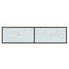 vidaXL Wandtafel 140x35x75,5 cm gehard glas wit