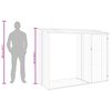 vidaXL Brandhoutschuur 245x98x159 cm gegalvaniseerd staal grijs