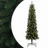 vidaXL Kunstmatige slanke kerstboom 120 cm 150 LED's Warmwit PE en PVC