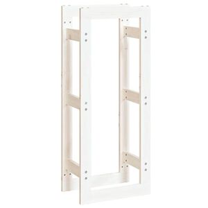 vidaXL &nbsp;Haardhoutrek 41x25x100 cm massief grenenhout wit