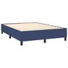 vidaXL Boxspring met matras en LED stof blauw 140x190 cm