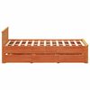 vidaXL Bedframe zonder matras met hoofdbord hout wasbruin 140x190 cm