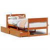 vidaXL Bedframe zonder matras massief grenenhout wasbruin 75x190 cm