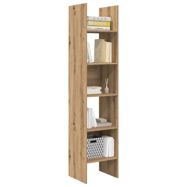 vidaXL Boekenkast Artisan Eiken 40 x 35 x 180 cm Bewerkt hout