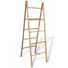 vidaXL Dubbele handdoekenladder met 5 tredes 50x160 cm bamboe