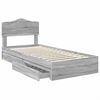 vidaXL Opslag bed met hoofdeinde Grijs Sonoma 70 x 190 cm Bewerkt hout