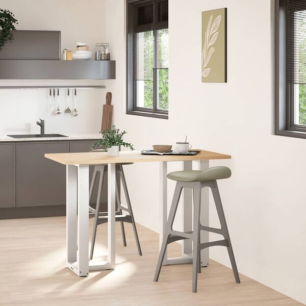 vidaXL Bartafelpoten 2 st T-vormig 50x35x(90-91) cm staal wit