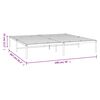 vidaXL Bedframe metaal zwart 193x203 cm