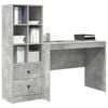 vidaXL Bureau met lade 2 pcs Beton Grijs
