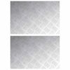 vidaXL Trap Tread 2 st 60 x 40 cm Zilver Aluminium Rechthoekig