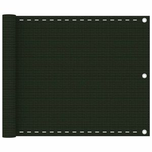 vidaXL Balkonscherm 75x500 cm HDPE donkergroen