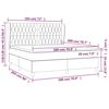 vidaXL Boxspring met matras fluweel donkergrijs 180x200 cm