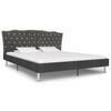 vidaXL Bedframe zonder matras stof donkergrijs 180x200 cm
