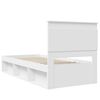 vidaXL Bedframe met hoofdeinde Wit 90 x 190 cm Massief grenenhout