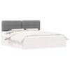 vidaXL Bedframe met Gevoerd Hoofdgedeelte Lichtgrijs 200 x 200 cm