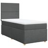 vidaXL Boxspring met matras stof donkergrijs 100x200 cm