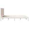 vidaXL Bedframe extra lang zonder matras massief hout wit 140x210 cm