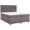 vidaXL Boxspring met matras kunstleer grijs 180x200 cm