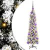 vidaXL Kunstkerstboom Wit 120 cm PVC en Metaal en Plastic
