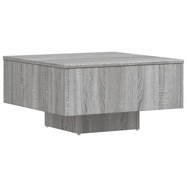 vidaXL Salontafel 60x60x31,5 cm bewerkt hout grijs sonoma eikenkleurig