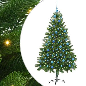 vidaXL Kerstboom met 300 LED met standaard Groen 180 cm PE