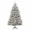 vidaXL Kunstkerstboom met 300 LED Groen en Wit 300 cm PVC en Metaal
