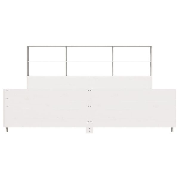 vidaXL Bedframe zonder matras massief grenenhout wit 180x200 cm