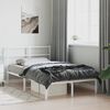 vidaXL Bedframe met hoofdbord metaal wit 120x190 cm