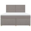 vidaXL Boxspring met matras stof taupe 180x200 cm