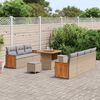 vidaXL Tuinbankenset 13 pcs Beige en Licht Grijs poly rattan