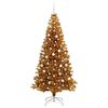 vidaXL Kerstboom met 300 LED met standaard Goud 210 cm PET
