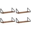 vidaXL Wandschappen 4 st Oud hout 50 x 16 x 15,5 cm