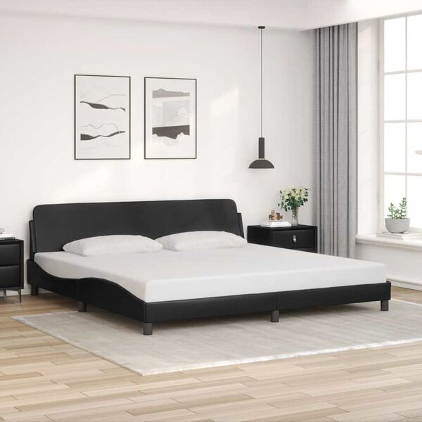 vidaXL Bedframe "Dover" kunstleer zwart 193x203 cm