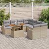 vidaXL Tuin Sofa Set met kussen 7 pcs beige en lichtgrijs
