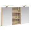 vidaXL Badkamerkastenset 3 st 90 x 10,5 x 50 cm Bewerkt hout